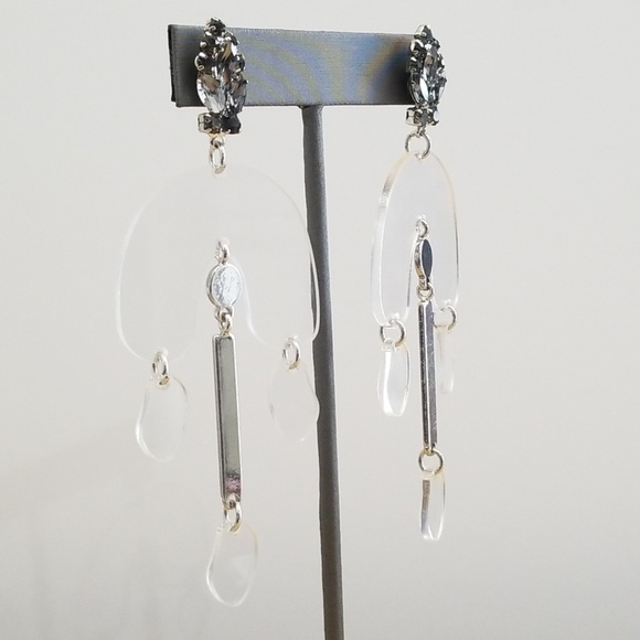 Free People Jewelry - Free People Lucite Crystal Earrings